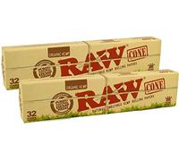 RAW 18431 Organic Pre-Rolled Cones King Size 2 x 32 Pieces 109 mm Basic64 Paper