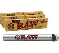 RAW 420 Set: 4 pieces, 3 x RAW Connoisseur KS papers, aluminium tube, fight button, 25 mm