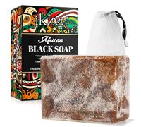 Raw African Black Soap 100% Pure, Handmade & Unrefined, Hydrates & Balances Oily Skin, Fights Aging, Clears Impurities - All Natural, Vegan, For All Skin Types