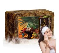 Raw African Black Soap (100g) Facial And Body Cleansing Moisturizing Handmade Soap | Deep Cleaning Body Bar & Hydrating Cleanser For Dry Skin, And Hyperpigmentation