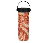Raw Bacon Portable Tea Coffee Tumbler Water Bottle | 20oz Insulated Coffee Cup Includes Strainer and Lid