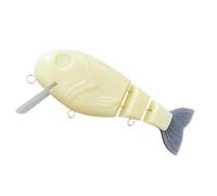 Raw Bait, 12.5 cm Unpainted Floating Baits, Body Swimbaits in 3 Sections for the Black Bass, for Lake Pond Sea Outdoor Beginner Professional Enthusiast