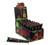 RAW BLACK 1 1/4 ORGANIC 6PK CONES 32 DISP