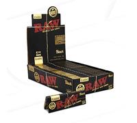 Raw Papers Black 1 1/4 – 50 Ultra-Thin per Booklet – 1 Box (24 Booklets)