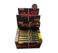 RAW BLACK Classic Connoisseur King Size Slim Rolling Papers & Tips