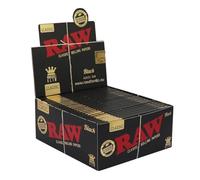 RAW 18236 Black King Size Slim Classic Ultra Thin 50 Booklets of 32 Sheets Paper