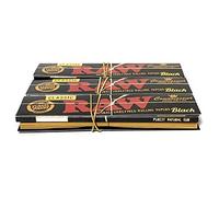 RAW Black Connoisseur with Roach Tips King Size Slim Hand Rolling Papers Tobacco (3)