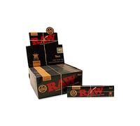 RAW 18236 Black King Size Slim Classic Ultra Thin 50 Booklets of 32 Sheets Paper