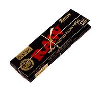 RAW Black Natural Unrefined Rolling Papers, Classic 1 ¼ Papers, 50 Ultra-Thin Medium Papers per Booklet, Pack of 6
