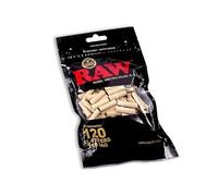 RAW Black Natural Unrefined Rolling XL-Filters - 120 Pre-Rolled XL Filters Per Bag - Raw Black XL Filter Tips 6mm x 22mm - Extra Long, Extra Flavor! Enjoy the Perfect Roll Every Time!