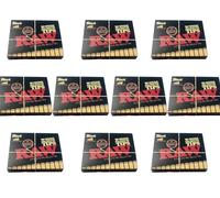 RAW Black PREROLLED Wide Tips W Shape - 1 Pack of 18 Tips (10)