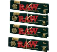 RAW Black Rolling Papers (4 Pack)