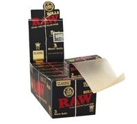RAW Black Rolls 3 m Rolling Papers | Ultra-Thin Natural Unrefined Paper | Custom Cut Length | Slow Burn & Low Ash | Great for Handcrafted Rolls Sell By Fenny's Creations