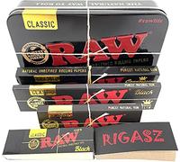 RAW Black Tin with All Black Plant-based Papers and Rigasz Tips