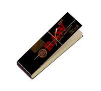 RAW Black Tips, Slim Size, 50 Unperforated Tips per Booklet, 50 Booklets per Box