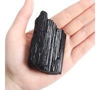 Raw Black Tourmaline Crystals, 190-210 Grams Black Tourmaline Healing Crystals, Natural Rough Stones Crystal for Tumbling, Cabbing, Fountain Rocks, Decoration, Polishing, Wire Wrapping, Wicca & Reiki