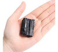 Raw Black Tourmaline Crystals, 50-70 Grams Black Tourmaline Healing Crystals, Natural Rough Stones Crystal for Tumbling, Cabbing, Fountain Rocks, Decoration, Polishing, Wire Wrapping, Wicca & Reiki