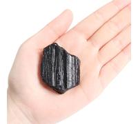 Raw Black Tourmaline Crystals, 70-90 Grams Black Tourmaline Healing Crystals, Natural Rough Stones Crystal for Tumbling, Cabbing, Fountain Rocks, Decoration, Polishing, Wire Wrapping, Wicca & Reiki