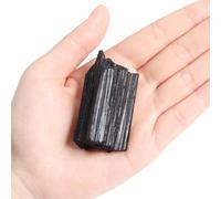 Raw Black Tourmaline Crystals, 90-110 Grams Black Tourmaline Healing Crystals, Natural Rough Stones Crystal for Tumbling, Cabbing, Fountain Rocks, Decoration, Polishing, Wire Wrapping, Wicca & Reiki