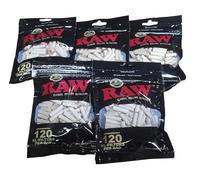 Raw Black XL Filter Tips 120 Tips/Bag - 5 pack Pre- Rolled Ready to use - Multipack of 5 bags