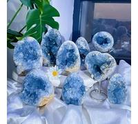 Raw Celestite Crystal Cluster Geode Egg - Crystal for Home/Office Decor (1000-1200g, 10-20cm)