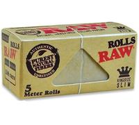 RAW Classic 5M Rolls (3 Rolls) - All-Natural Unrefined Rolling Papers for Authentic Smoking Experience