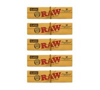 RAW Classic Connoisseur King Size Slim Rolling Papers + Tips 5 Pack