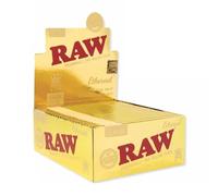 RAW Classic Ethereal Gold King Size Slim Rolling Papers - Full Box of 50 Booklets, 32 Leaves Each, Phenomenally Thin, Vegan Gum, Ultra-Light Premium Papers for Smooth, Clean Rolls