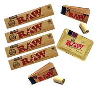 Raw Classic Rolling Papers Bundle Pack Tray Raw Tips Smoking Set Gift Pack