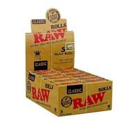 Raw Classic Natural Unrefined Rolling Paper Rolls - 5 Meter Roll (24)