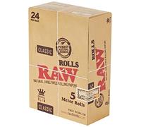 RAW Classic Slim Box with 24 Rolls of 5 m Paper, Yellow, M