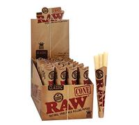 RAW Cones Classic King Size 110 mm, 96 Cones (32 Packs, 2 Displays), Organic, 1.5 Inch, with Tip, Spain