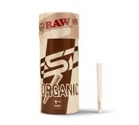 RAW Cones Organic 1 1/4 Size | 50 Pack | Pure Organic Pre Rolled Rolling Paper with Tips & Packing Sticks Included