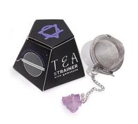 Raw Crystal Gemstone Tea Strainer - Amethyst Cluster