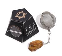 Raw Crystal Gemstone Tea Strainer - Gold Tigers Eye, Unique & Elegant