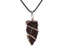 Raw Crystal Necklace Pendant for Men & Women - Handmade Chakra Stones - Spiritual Jewelry - Prosperity Aura Natural Crystals & Gemstone Necklaces Pendants - Good Luck Charms, Crystal, Black Tourmaline