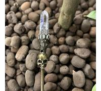 Raw Crystal Skull Head Skull Hair Stick Accessories Hairpin Scarf Pin Gothic New Year Gift (Color : FZ-14-04)