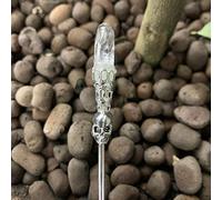 Raw Crystal Skull Head Skull Hair Stick Accessories Hairpin Scarf Pin Gothic New Year Gift (Color : FZ-14-03)