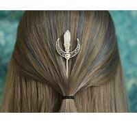 Raw Crystal Skull Head Skull Hair Stick Accessories Hairpin Scarf Pin Gothic New Year Gift (Color : FZ-10-White)