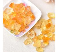 Raw Crystals Stone Minerals Amethyst Rose Quartz Irregular Shape Rough Rock Aquarium Decoration (Color : Citrine, Size 100g)