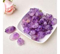 Raw Crystals Stone Minerals Amethyst Rose Quartz Irregular Shape Rough Rock Stone Aquarium Decoration (Color : Amethyst Cluster, Size : 100g)