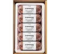 RAW DIRECT Supreme Raw Frozen BARF Dog Food - 454g Rolls - Variety Flavours - Box of 10, 20, 30 Rolls - Premium Natural Barf Diet - High-Protein, Grain-Free & Nutrient-Rich (10, BEEF & SALMON)