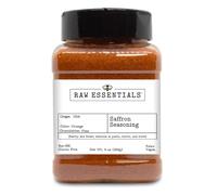 Raw Essentials Saffron Seasoning - Earthy and Sweet - Delicious in Paella, Risotto and Stews - Luxury Condiment That Is GMO Free, Gluten Free, Paleo & Vegan 9oz Bottle
