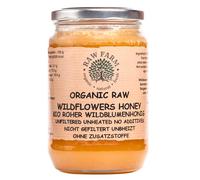 Raw Farm - Organic Raw Pure Wildflowers Honey 900 g - Unfiltered, Unheated, Unprocessed, Cold-Extracted, Straight from the Bee hive (900 g, Organic Wildflowers)