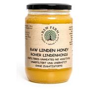 Raw Farm - Pure Raw Linden Honey 900 g - Unfiltered, Unheated, Unprocessed, Cold-Extracted - Rich in Enzymes & Pollen, Straight from RAW FARM Bee hives