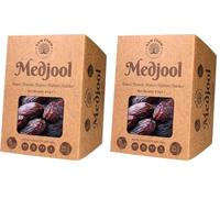Raw Farm - Raw Fresh Medjool Dates With Pits 1 kg - Large Size, Naturally Sweet & Juicy, No Added Sugar, Preservatives or Additives, Premium Quality Vegan Snack (Pack of 2)