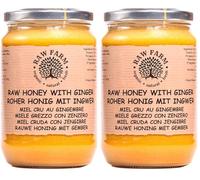 Raw Farm - Raw Honey with Ginger & Turmeric, Single Origin, Unfiltered, Unheated and Additive-Free 900 g, Natural product by RAW FARM Beekeepers (Pack of 2)