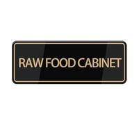 Raw Food Cabinet Sign For House (With Strong Adhesive Tape), 3" X 10" Premium Durable For Home & Office,Acrylic Signs For Front Door/Wall/Window, Clear And Easy To Read