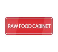 Raw Food Cabinet Sign, Main Official Self Adhesive Sign For Door Or Wall 10 X 3 Inch Quick And Easy Installation Premium Acrylic Design For Your Home Office/Business