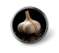 Raw Garlic Button Pins - Personalized Round Badges for Women Men Custom Photo Buttons for Backpack Cloth Decoration Souvenir Gifts, Metal Badge Brooch Party Costume Accessory